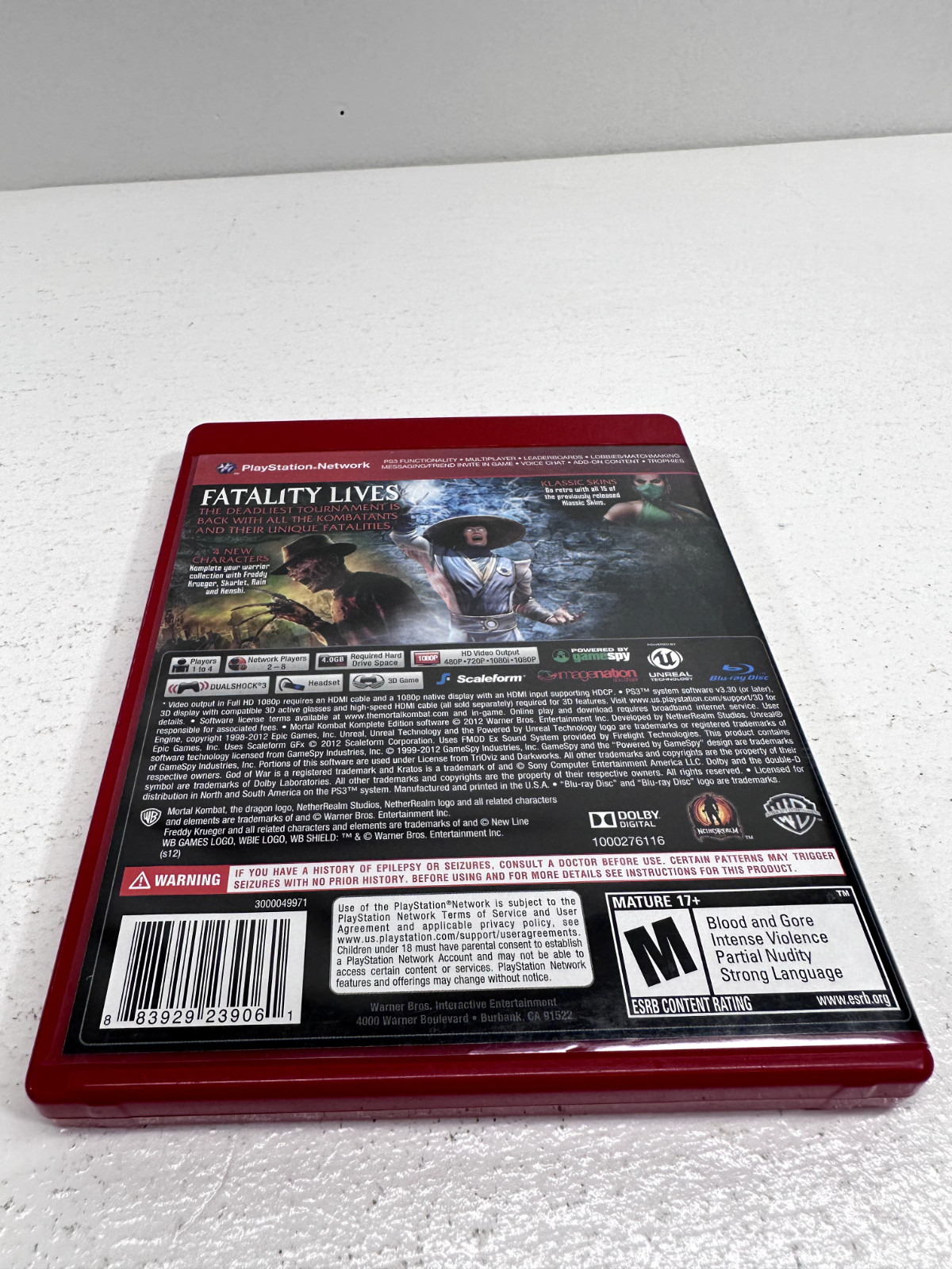 Mortal Kombat Komplete Edition PS3 (Sony PlayStation 3, 2012) CIB Complete