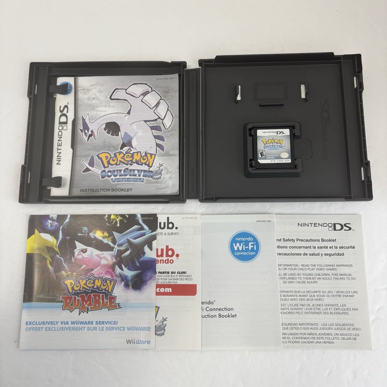 Pokemon SoulSilver Version DS Complete in Box with Pokewalker Authentic Tested