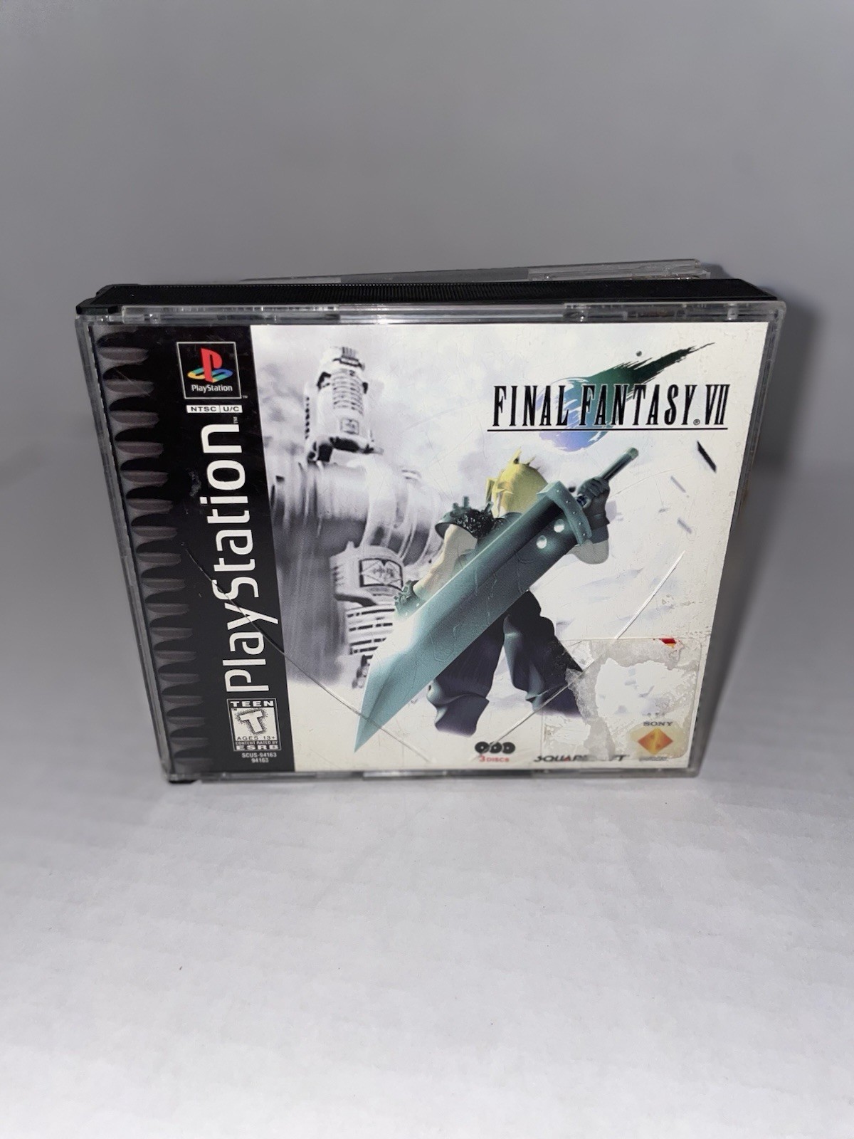 Final Fantasy VII Black Label (PlayStation 1, 1997) Tested Working No Manual