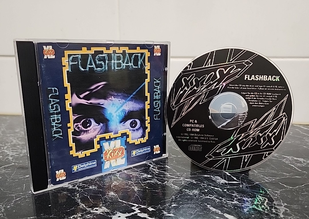 Vintage PC CD-ROM Science Fiction Platformer Video Game FLASHBACK Kixx XL 1994