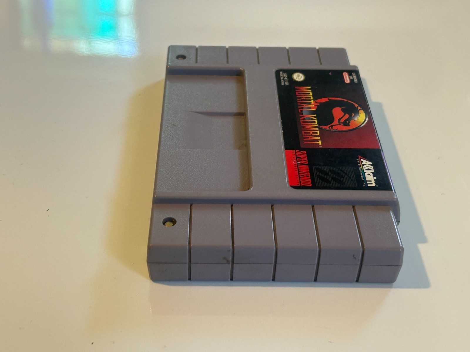 MORTAL KOMBAT SUPER NINTENDO SNES TESTED WORKING W/ PHOTO AUTHENTIC Acclaim USA