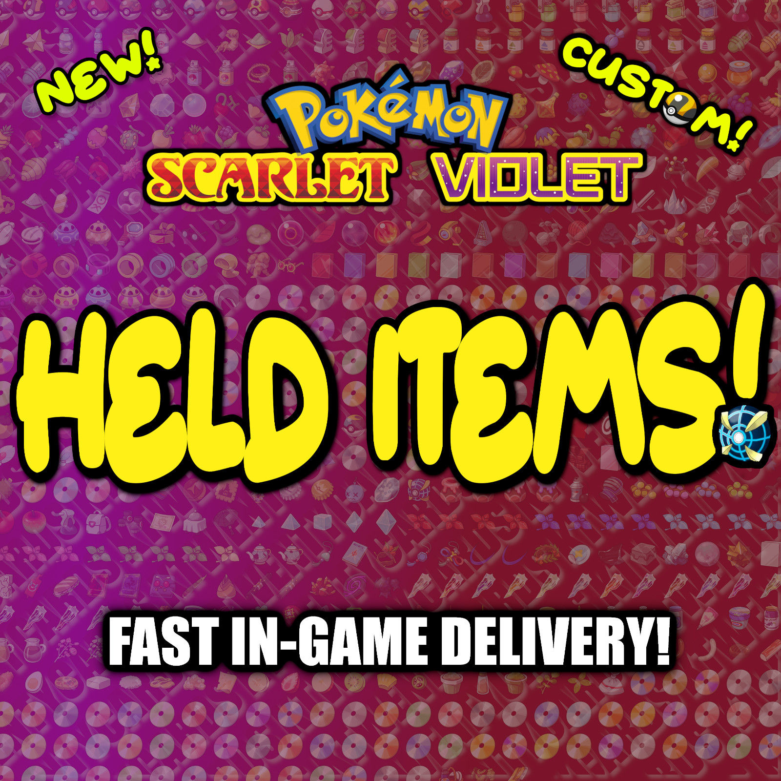 custom HELD ITEMS Paldea Pokedex | Pokemon Scarlet & Violet