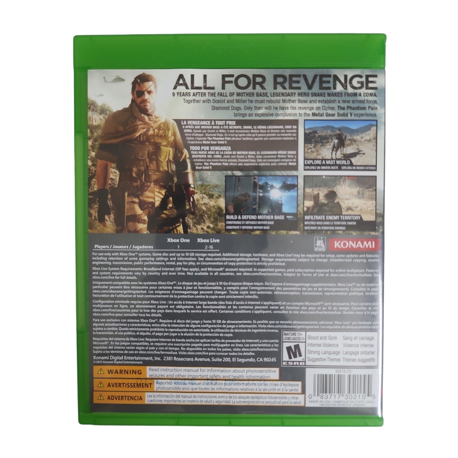 Metal Gear Solid V: Phantom Pain – Microsoft Xbox One