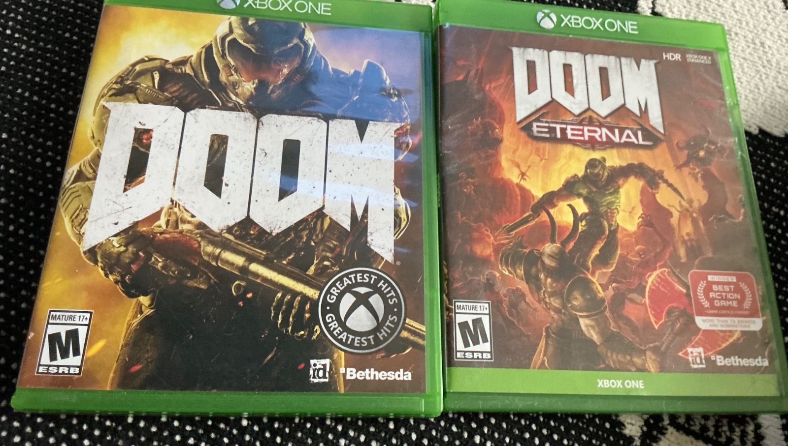 doom , doom eternal x-box one 2 game lot