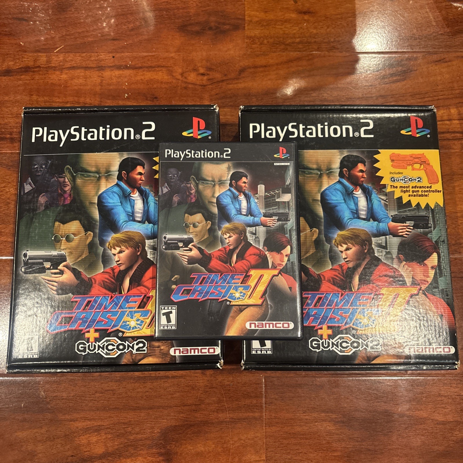 VERY GOOD USED Time Crisis II Game Two GunCon2 Sets Playstation PS2 FREE SHIP