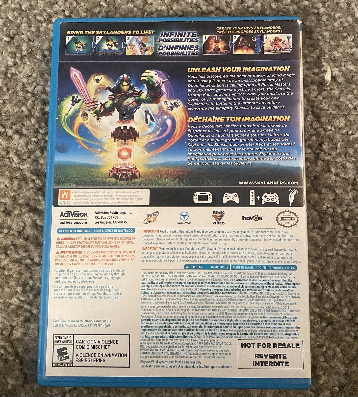 Skylanders Imaginators Wii U Game Plus Lot With Creation Crystals & Figures
