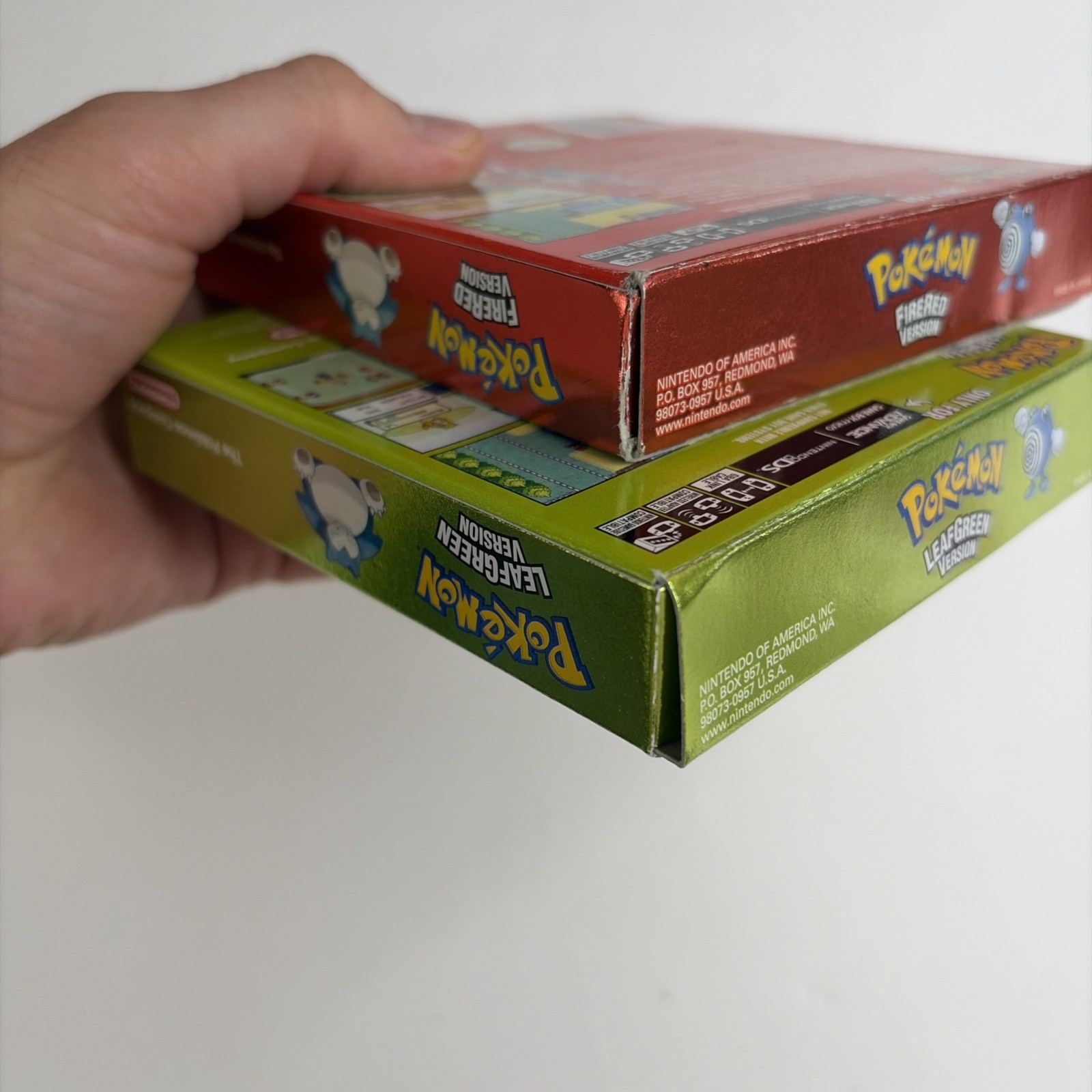 NICE Authentic Pokemon FireRed & LeafGreen COMPLETE Box Game Boy Advance GBA CIB