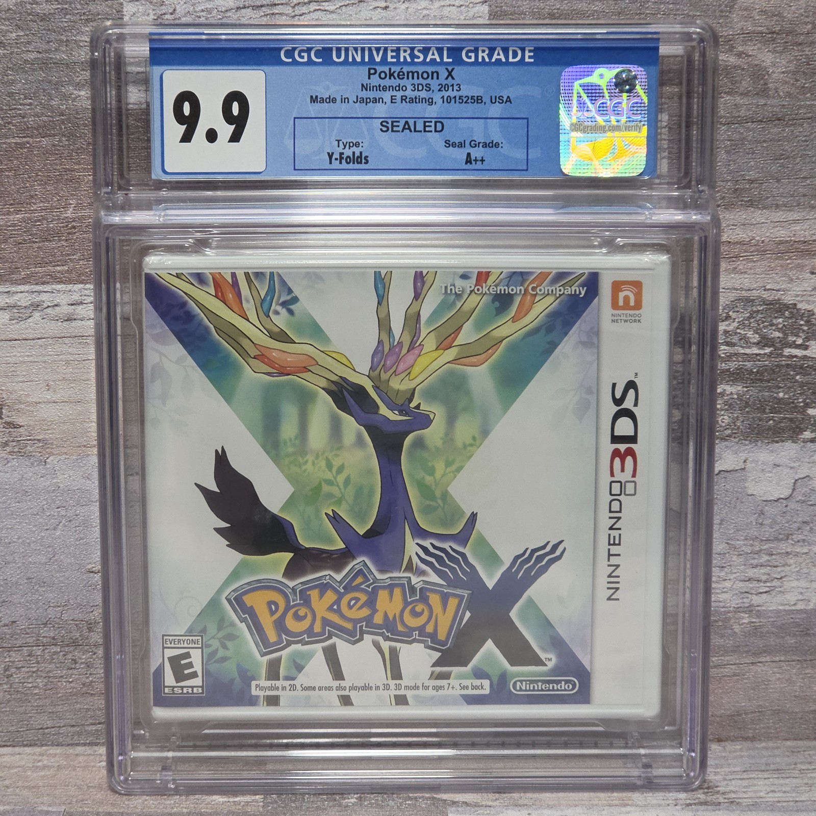 Pokemon X – Nintendo 3DS, 2013 – CGC Graded 9.9 A++ Beautiful Sealed