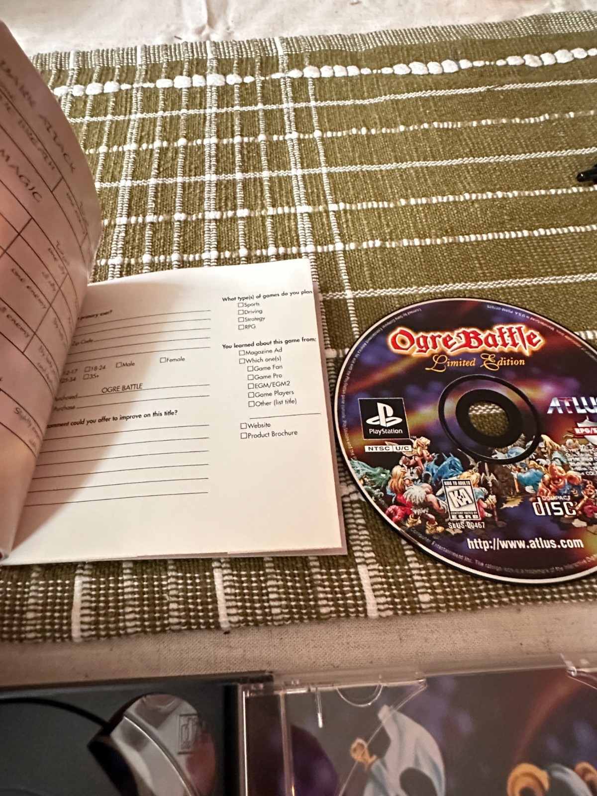 Tactics Orge & Ogre Battle Limited Edition – PlayStation 1 – Atlus – Rare!!