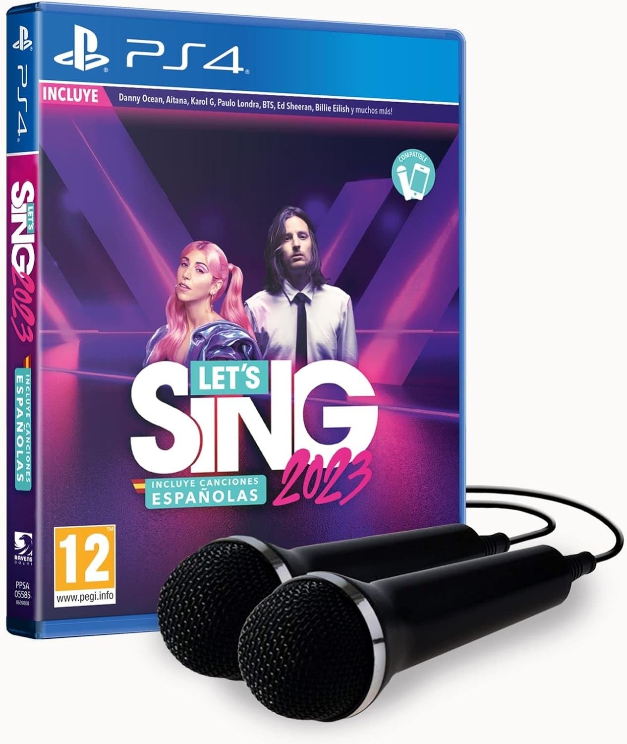 Let’S Sing 2023 Canciones En Español + 2 Microfonos Juego PlayStation 4 PAL ES