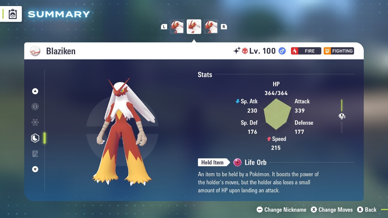 Shiny Alpha Blaziken – Pokémon Legends ZA (6IV, EV Trained, Battle-Ready)