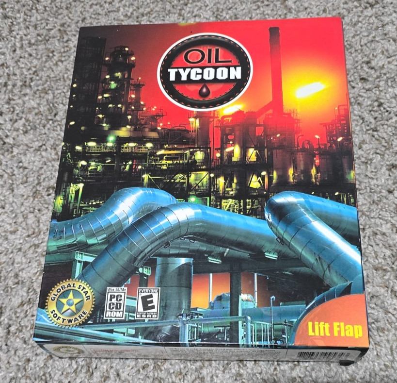 Oil Tycoon PC CD-ROM Big Box 2001 Computer Game Global Star Game Disc New/Sealed