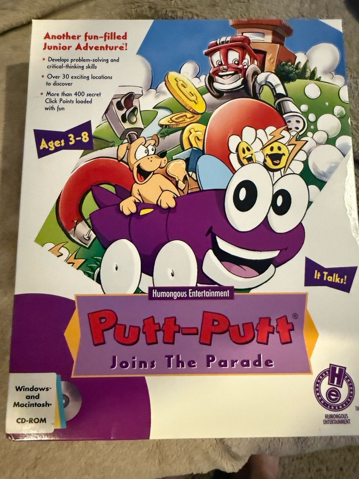 Putt-Putt Joins the Parade Adventure Game PC CD ROM Big Box
