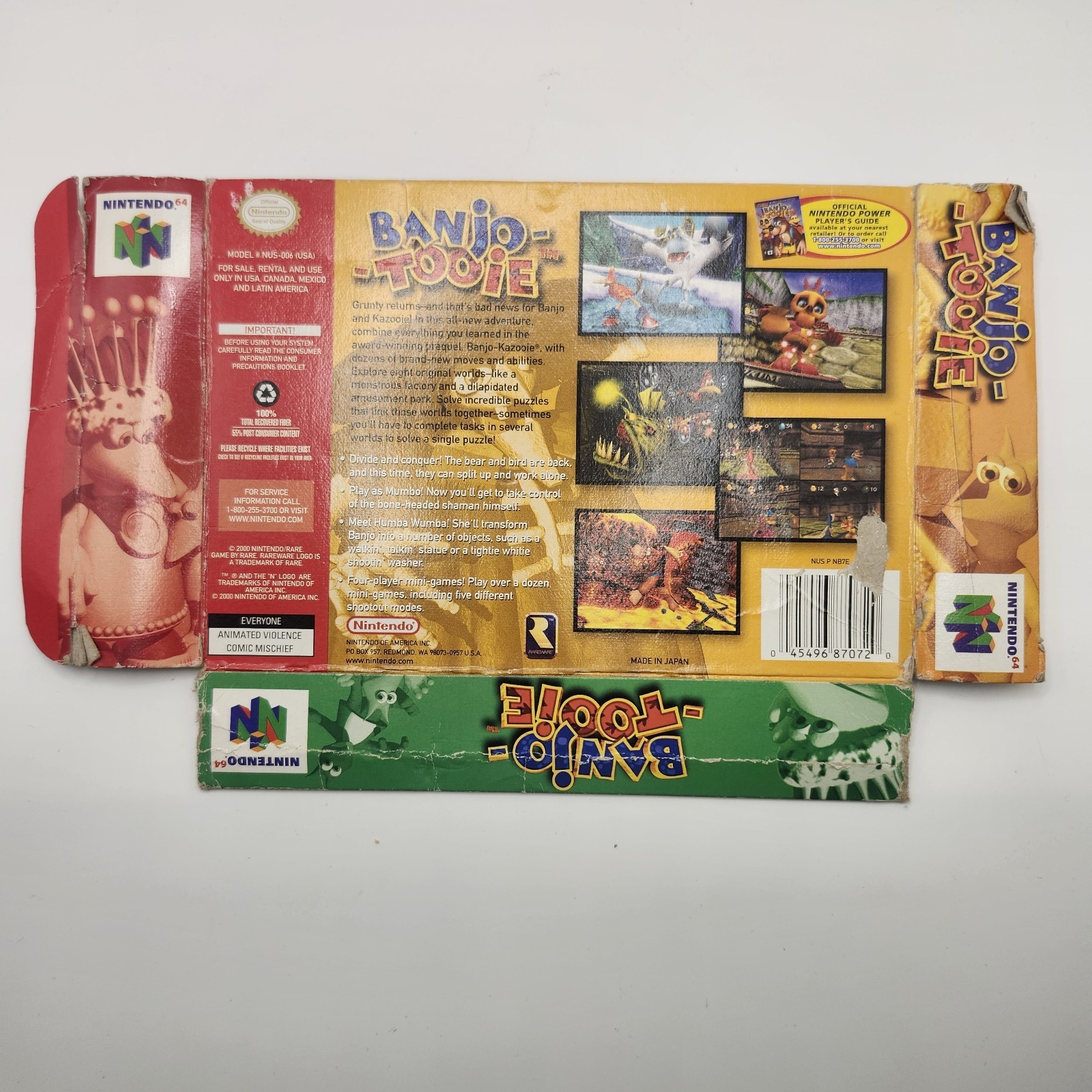 Banjo-Tooie N64 NUS-006 (Nintendo 64, 2000) Box and Game Cartridge