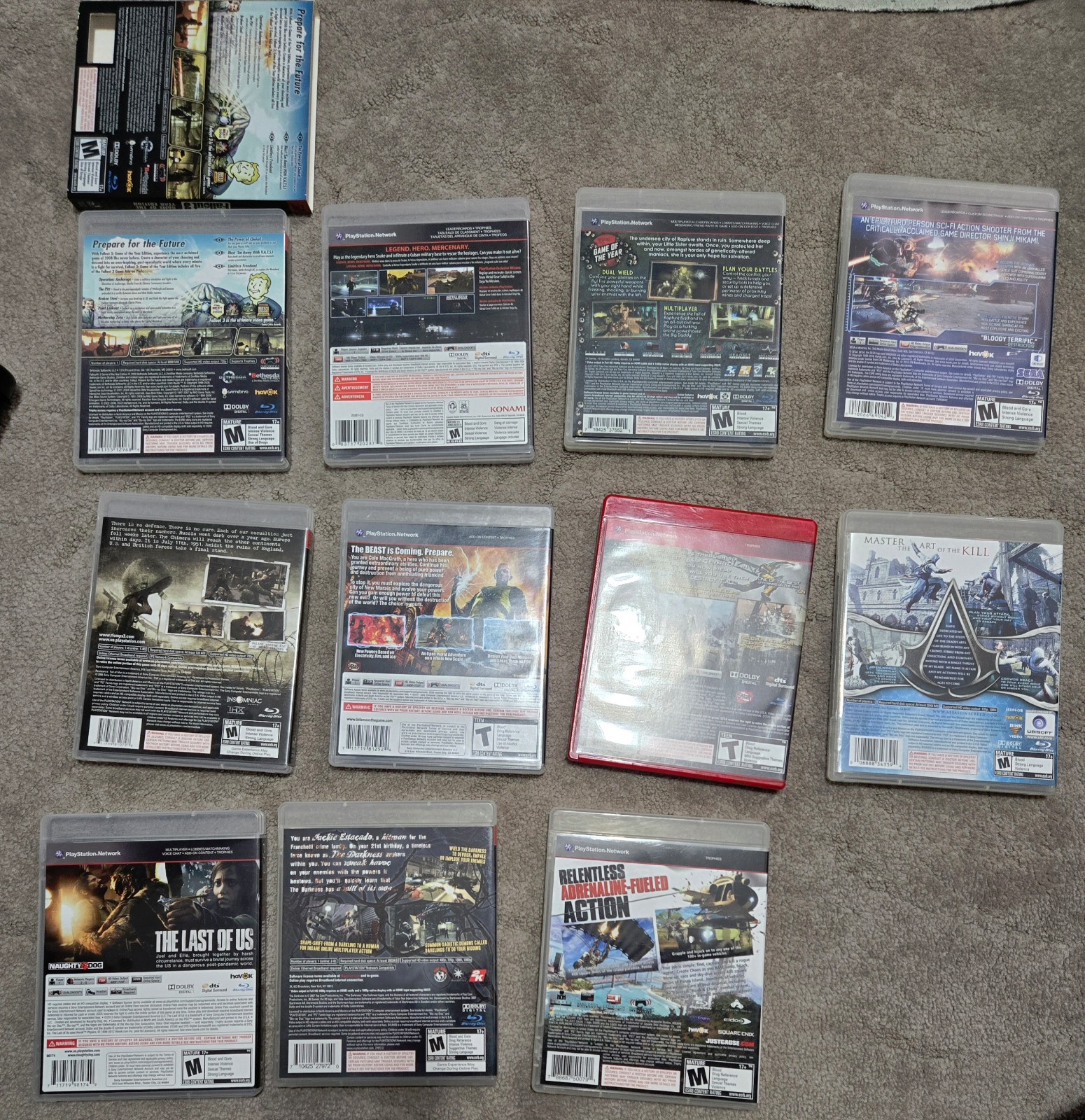 11 Playstation 3 PS3 game lot bundle, manuals present, Vanquish, Infamous, more