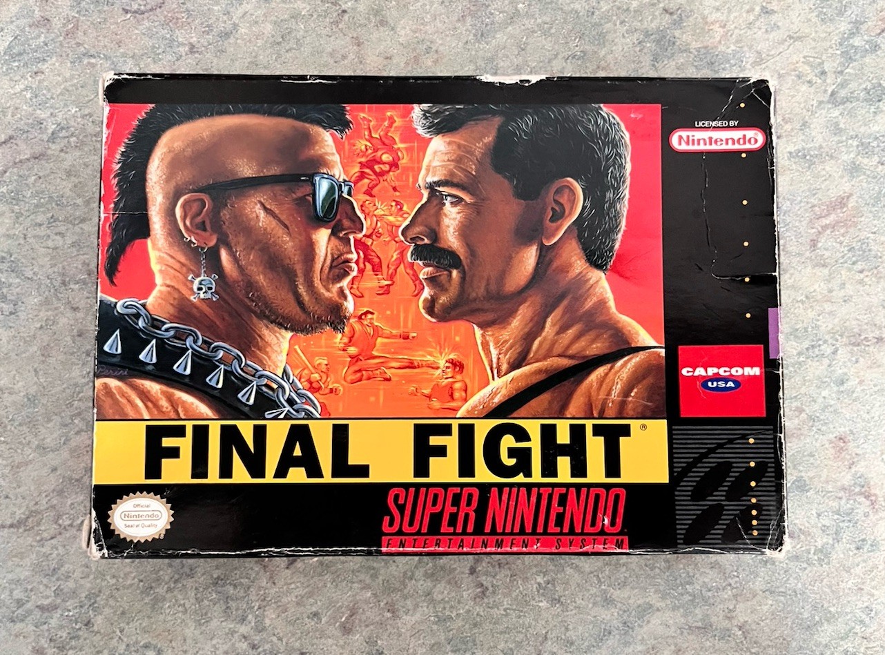 Capcom Final Fight Super Nintendo SNES Cartridge Box, Untested Video Game