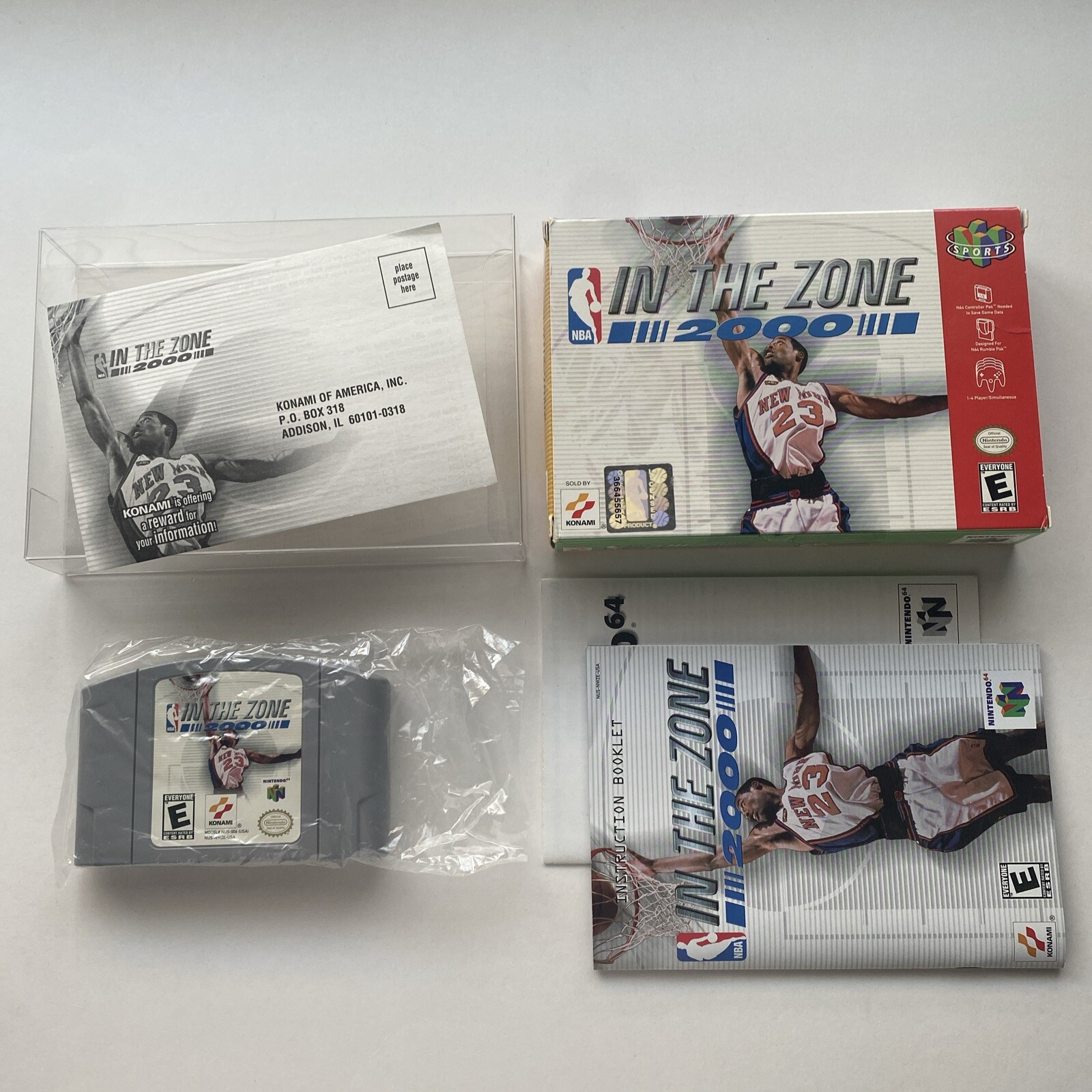 NBA in the Zone 2000 N64 Nintendo 64 Authentic Complete In Box CIB Reg Card Rare