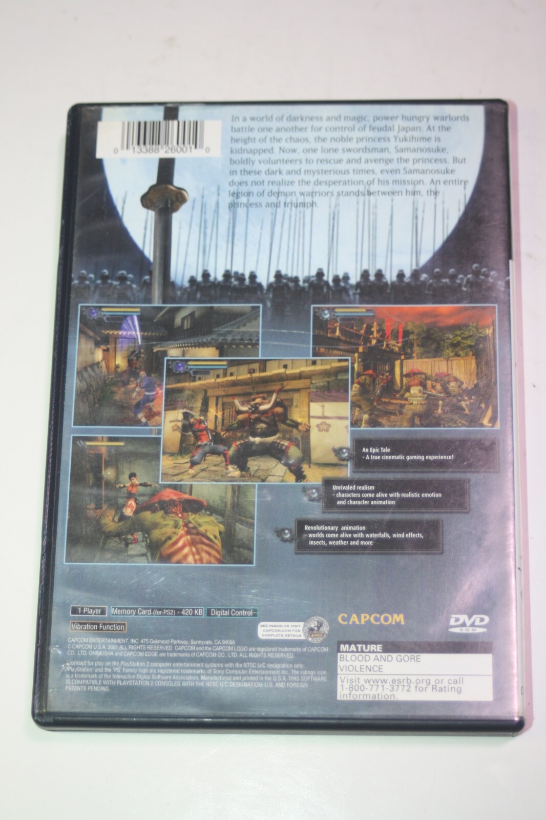 Onimusha: Warlords – (PS2, 2001) *CIB* VGC* Black Label* FREE SHIPPING!!!