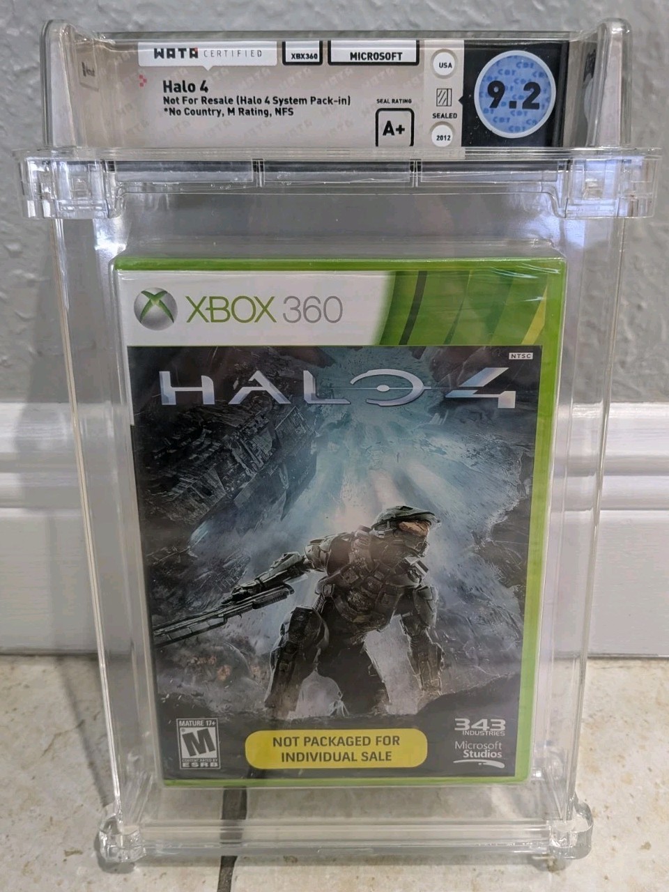 Halo 4 NFR Xbox 360 New Sealed Graded WATA 9.2 A+