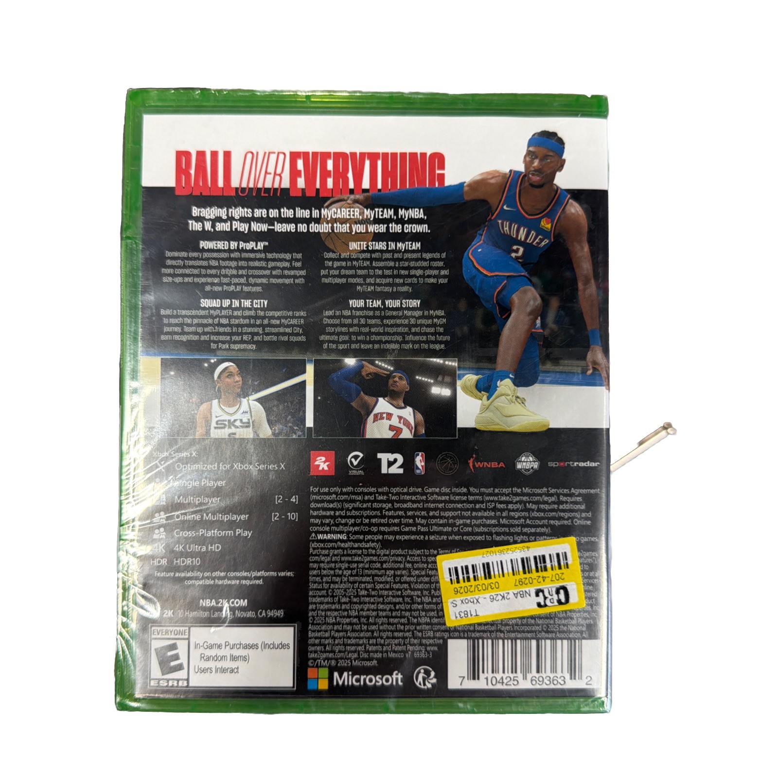 NBA 2K26 – Microsoft Xbox Series X Physical In Box