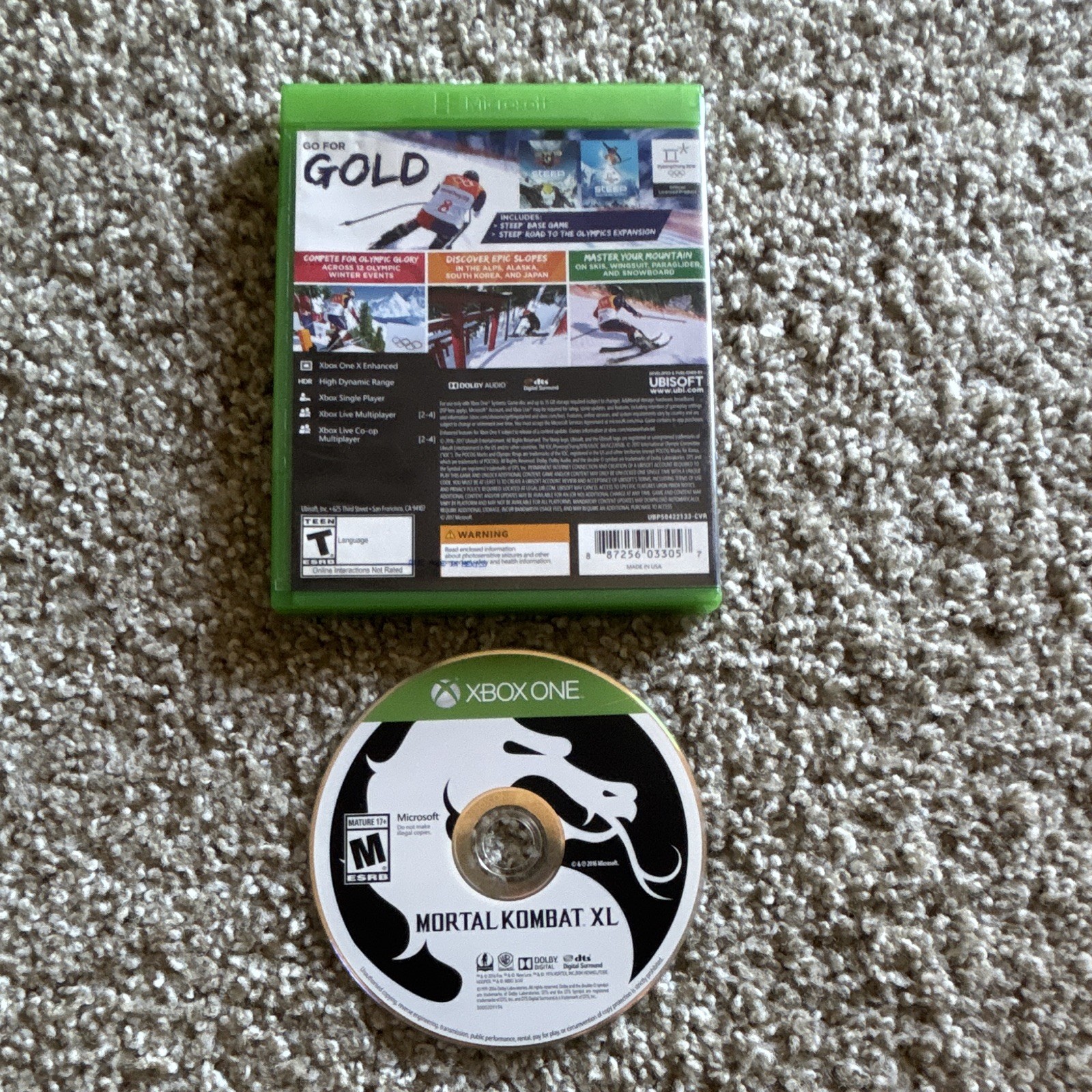 Ubisoft Steep: Winter Games & Mortal combat combo Xbox One