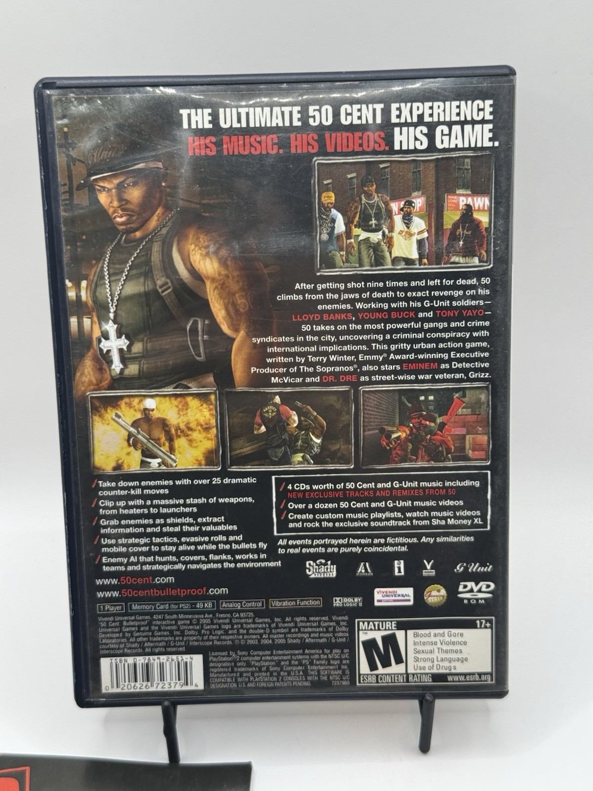 50 Cent: Bulletproof PlayStation 2 PS2 Complete in Box CIB TESTED WORKING
