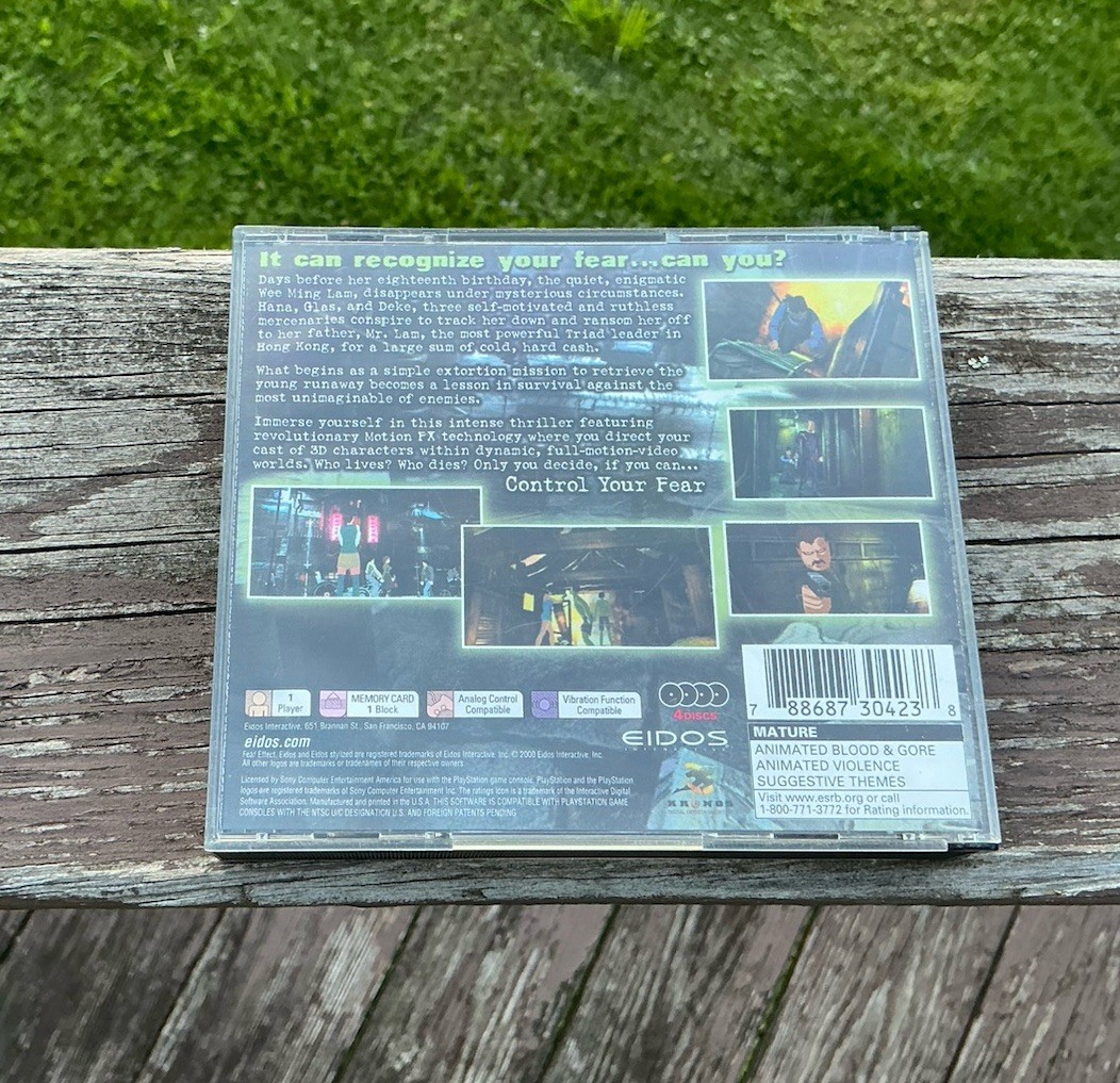PlayStation Fear Effect 2000 4-Disc Set – Clean And Tested Rated Mature.