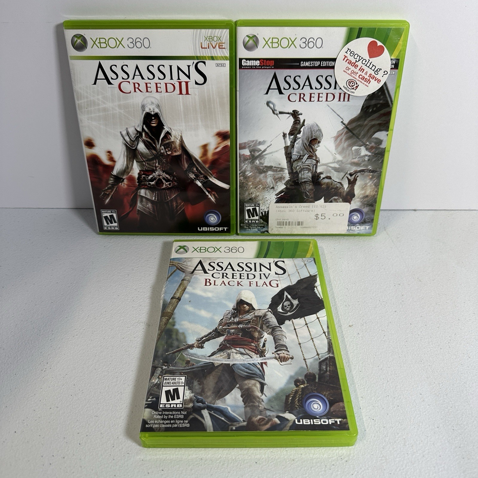 Assassin’s Creed Lot of 3 (Xbox 360) Assassin’s Creed II, III, IV