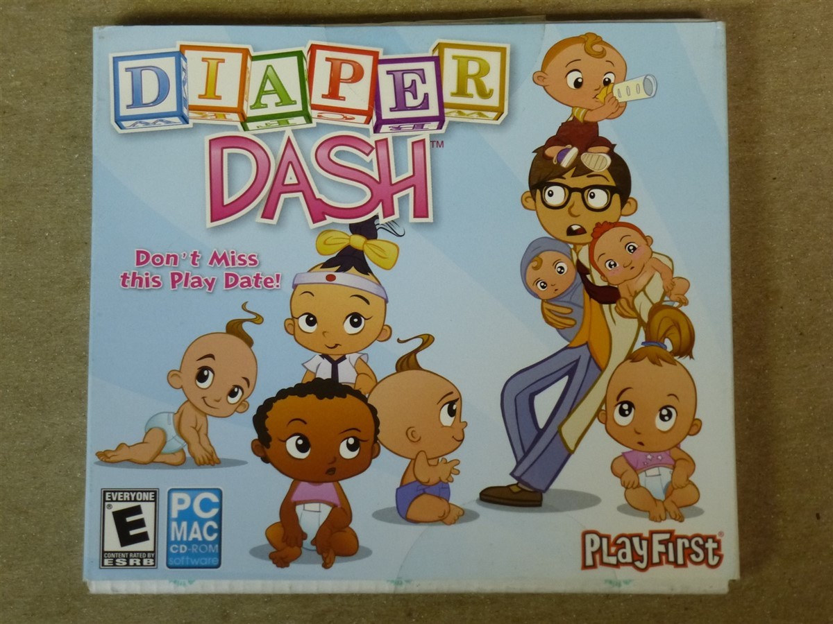 Video Game PC Diaper Dash PlayFirst 2009 MAC NEW SEALED jewel size