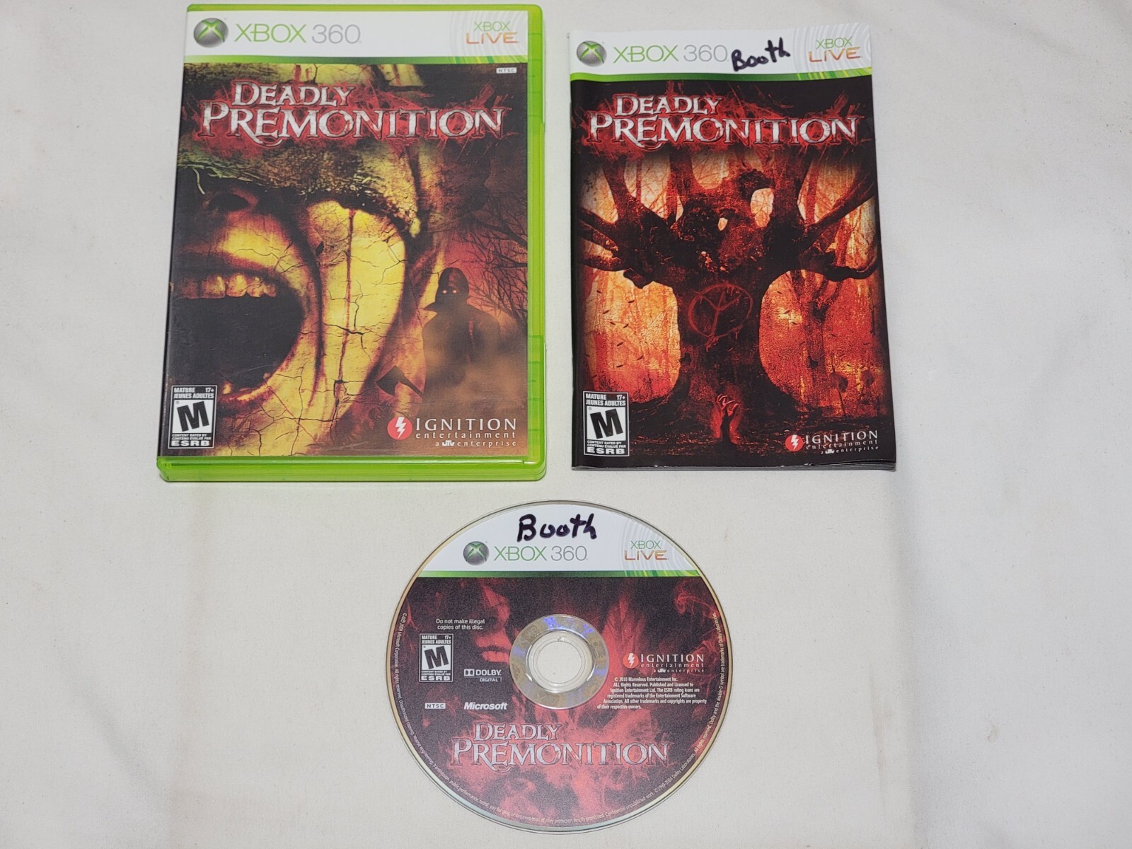 Deadly Premonition XBox 360 Game COMPLETE 2010 US NTSC Ignition Survival Horror