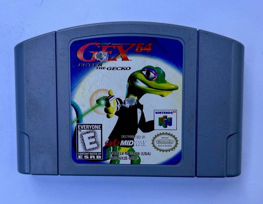 Gex 64: Enter the Gecko (Nintendo 64, 1998) N64 TESTED.
