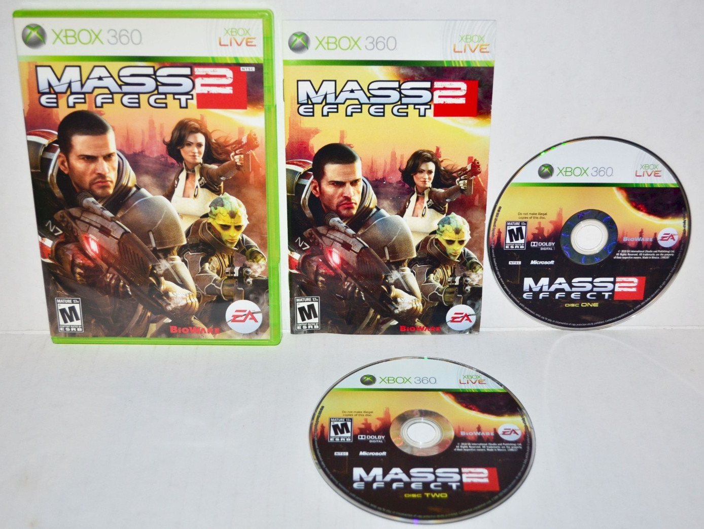 Mass Effect 2 (Microsoft Xbox 360, 2010) Mass Effect II Video Game CIB NM🔥