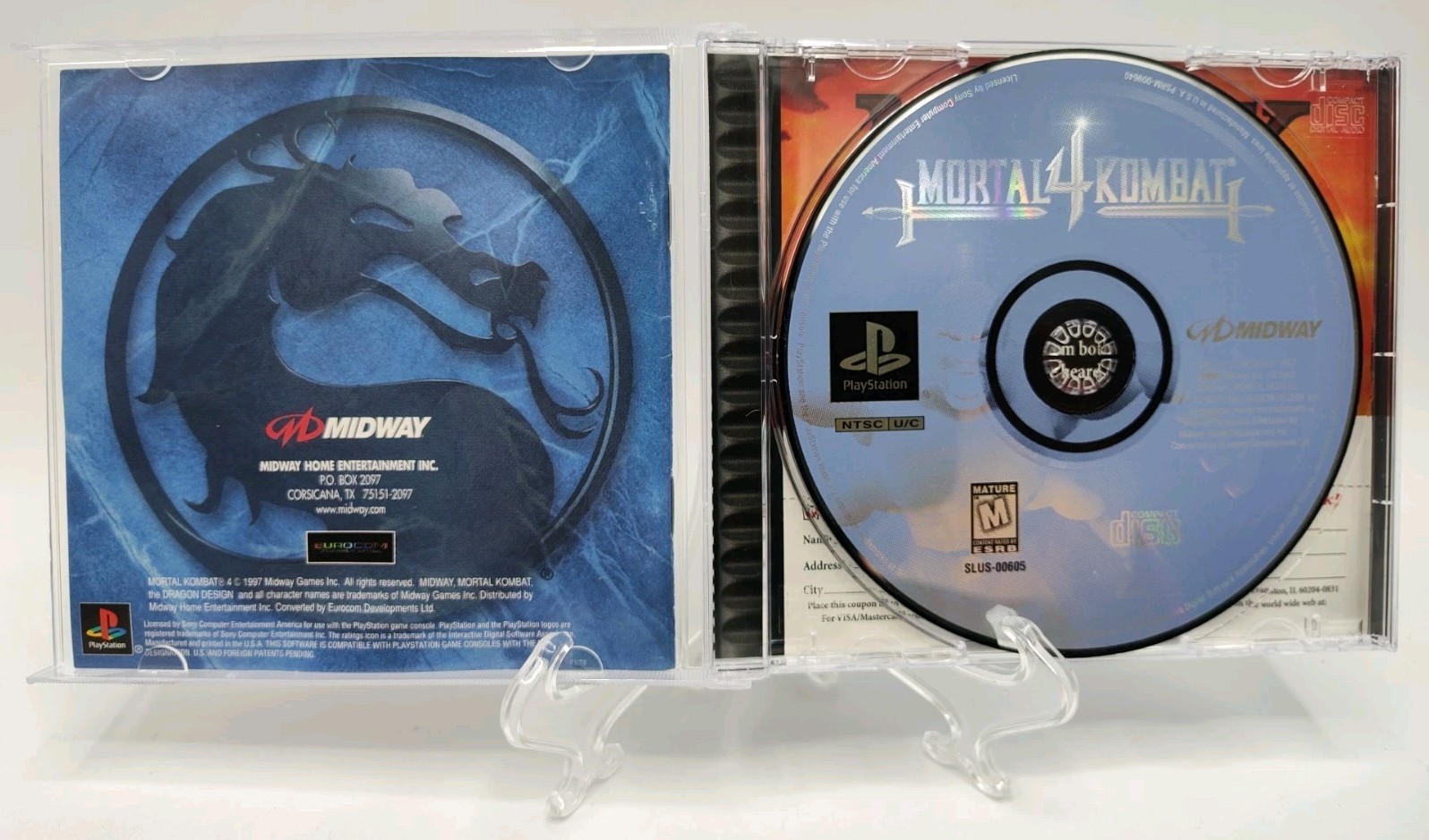 Mortal Kombat 4 – (PS1, 1997) *CIB w/ Reg Card + Case Protector* VGC* Tested!
