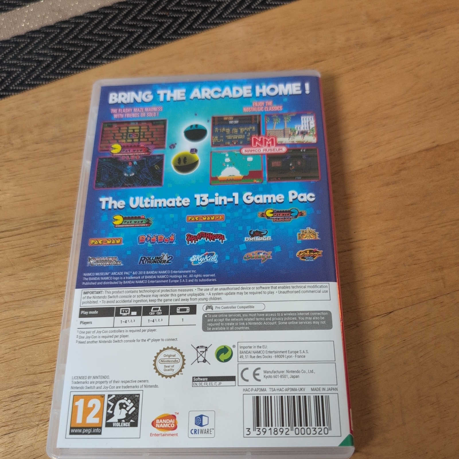 Namco Museum Arcade Pac Nintendo Switch Video Game Pacman