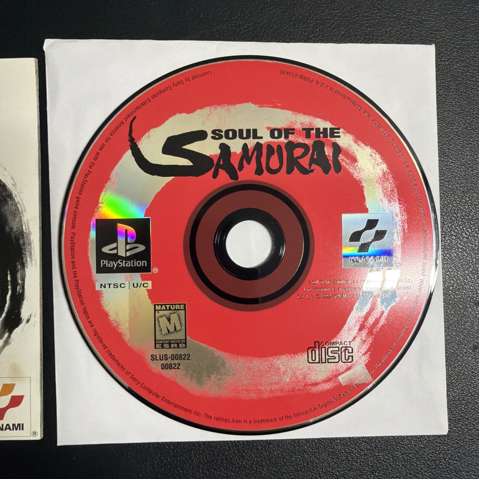 Soul of the Samurai (Sony PlayStation 1, 1999) Disc, Manual & Reg Card, Tested