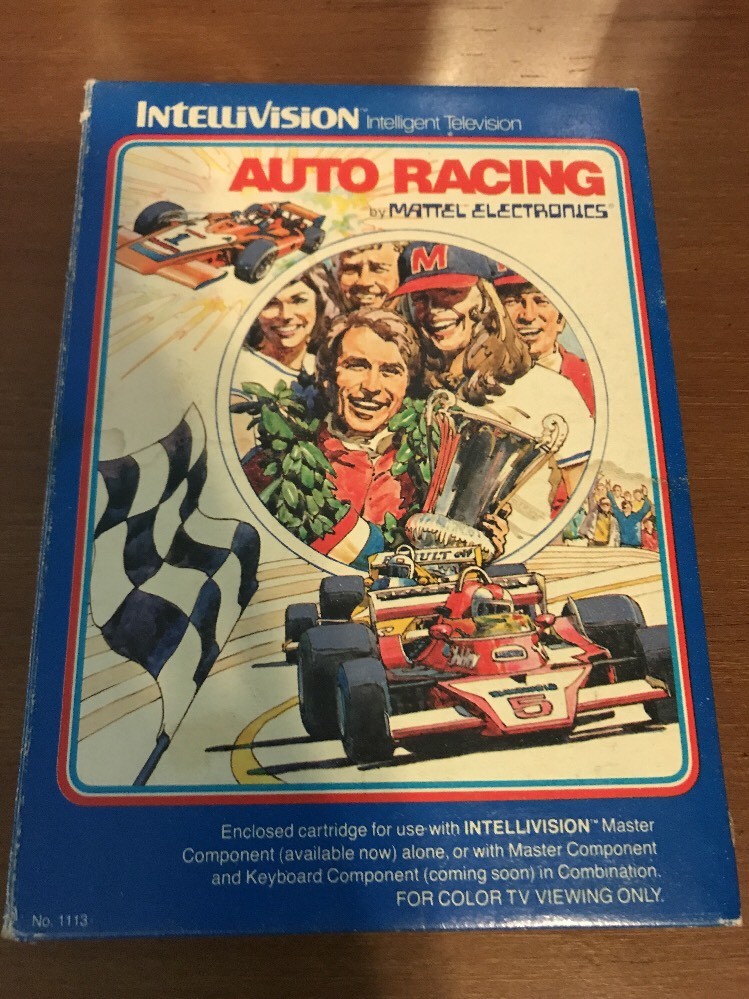 Intellivision – Auto Racing – Complete in Box w/ clear collector case