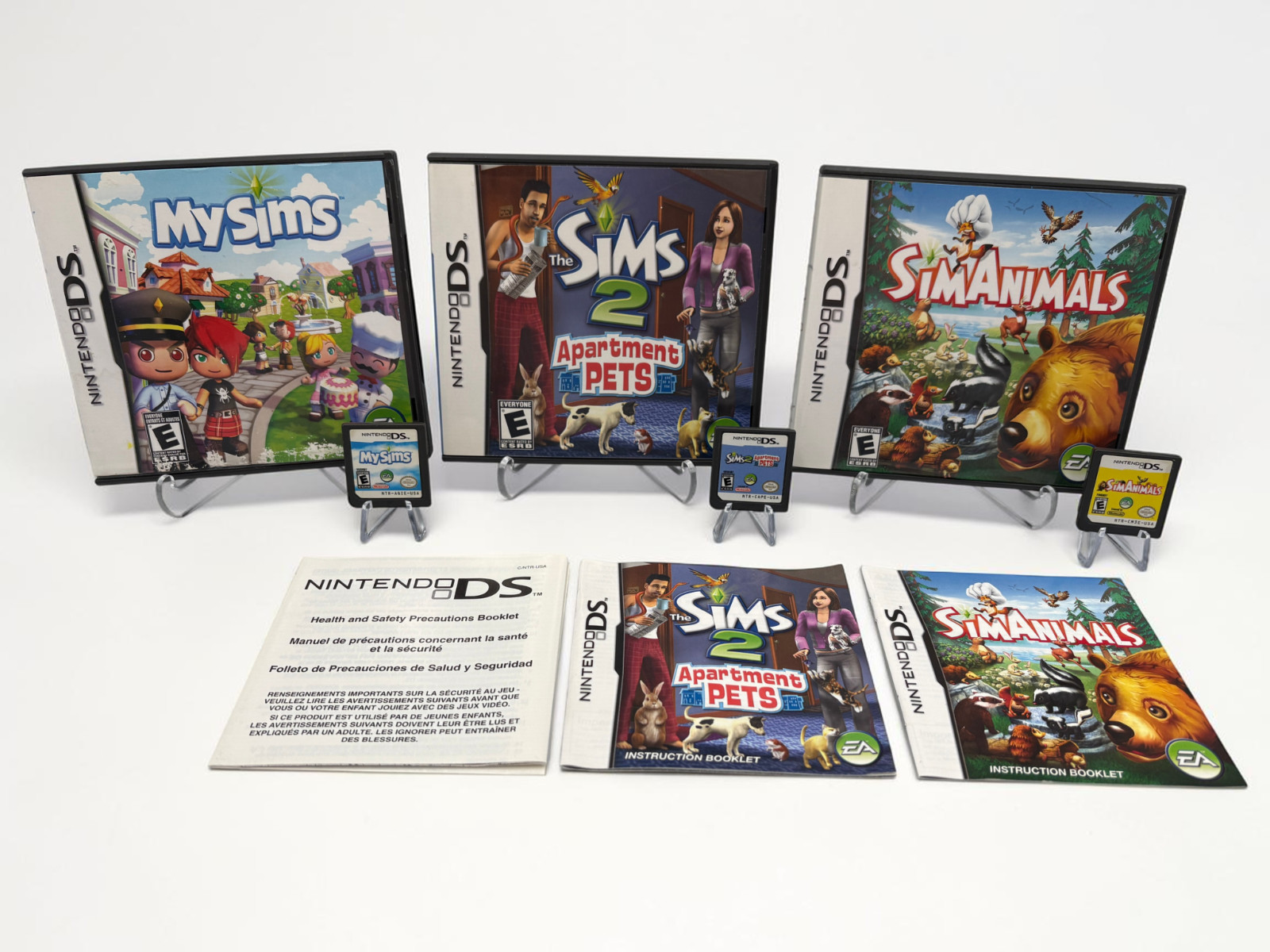 Sims Apartment Pets + Sim Animals + MySims Bundle – Nintendo DS – Tested Working