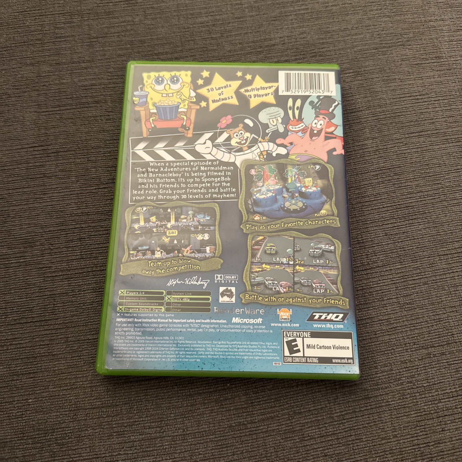 SpongeBob SquarePants: Lights, Camera, Pants (Xbox, 2005) CIB Complete w/ Manual