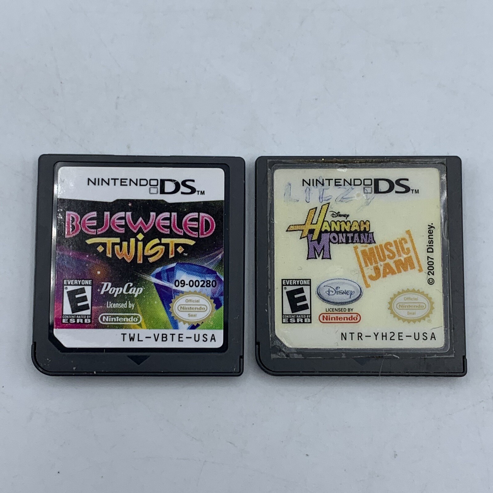 Bejeweled Twist & Hannah Montana Music Jam (Nintendo DS) CART ONLY Tested Works