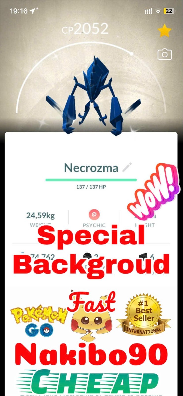 Pokemon✨Shiny Zekrom Special Backgroud✨Go✨Fesst 2026✨Tra de✨P’TC✨Safe✨