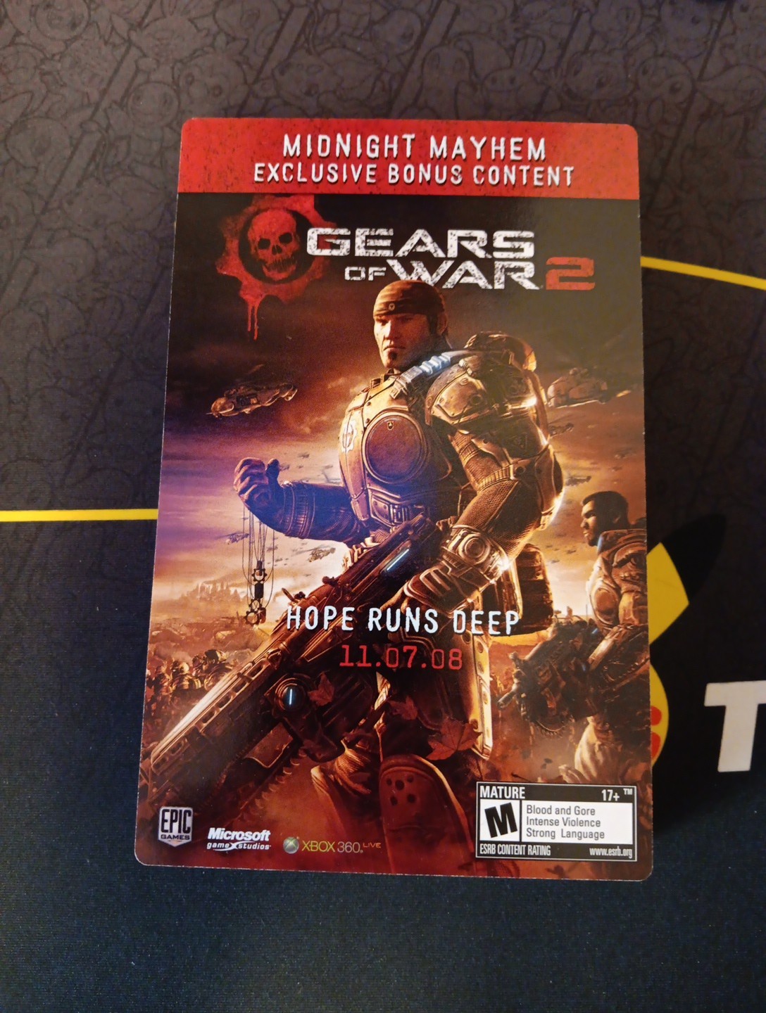 NEW SEALED UNUSED GOW2 Gears Of War 2 Gold Hammerburst Assault Rifle Code Rare