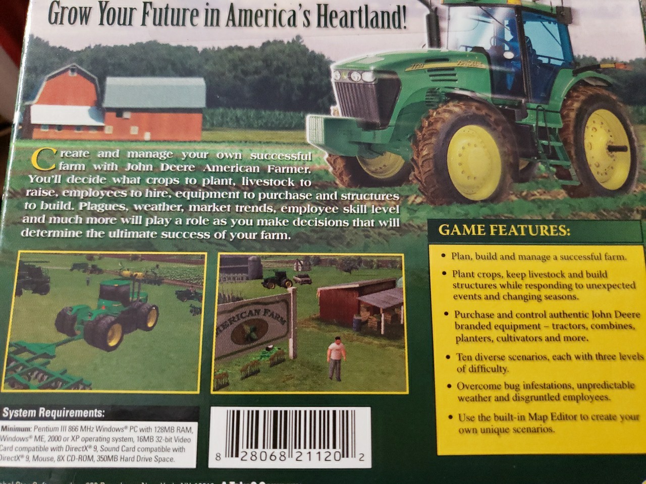 2004 American Farmer John Deere PC CD-ROM Game with Box BOLD Games EUC