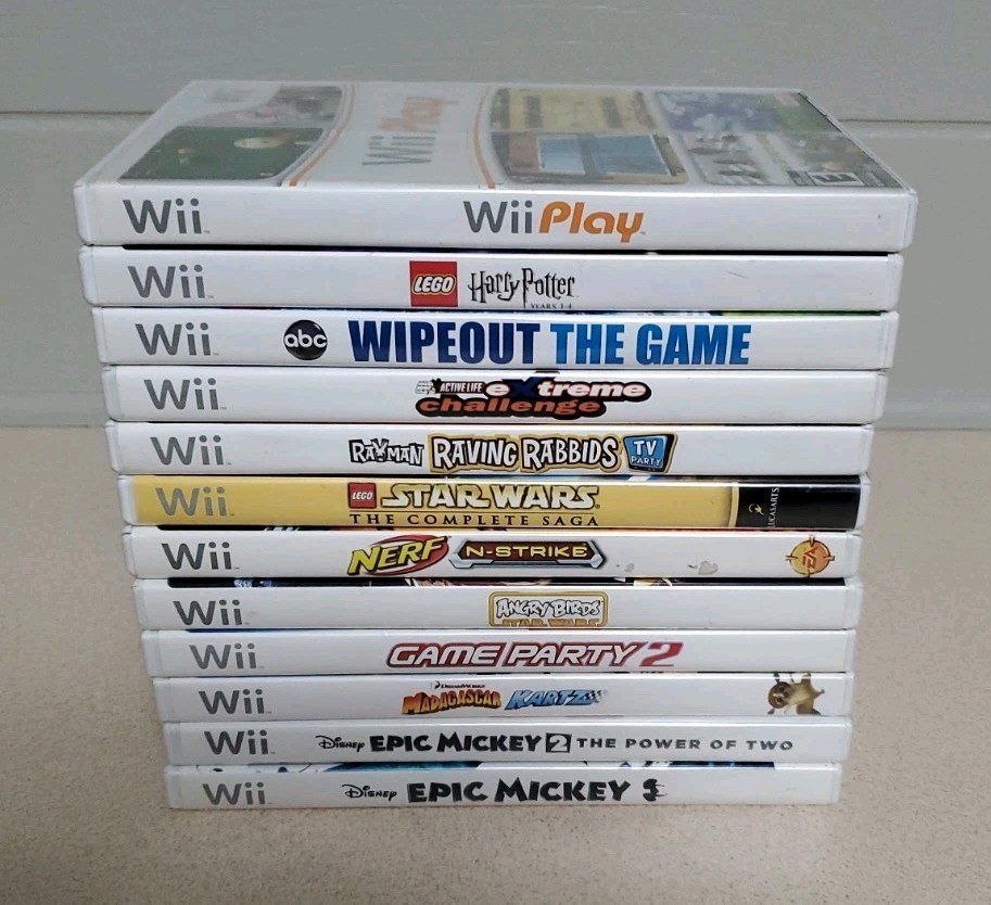 Nintendo Wii Game Lot Of 12 Various Titles Mostly CIB, Tested Working
