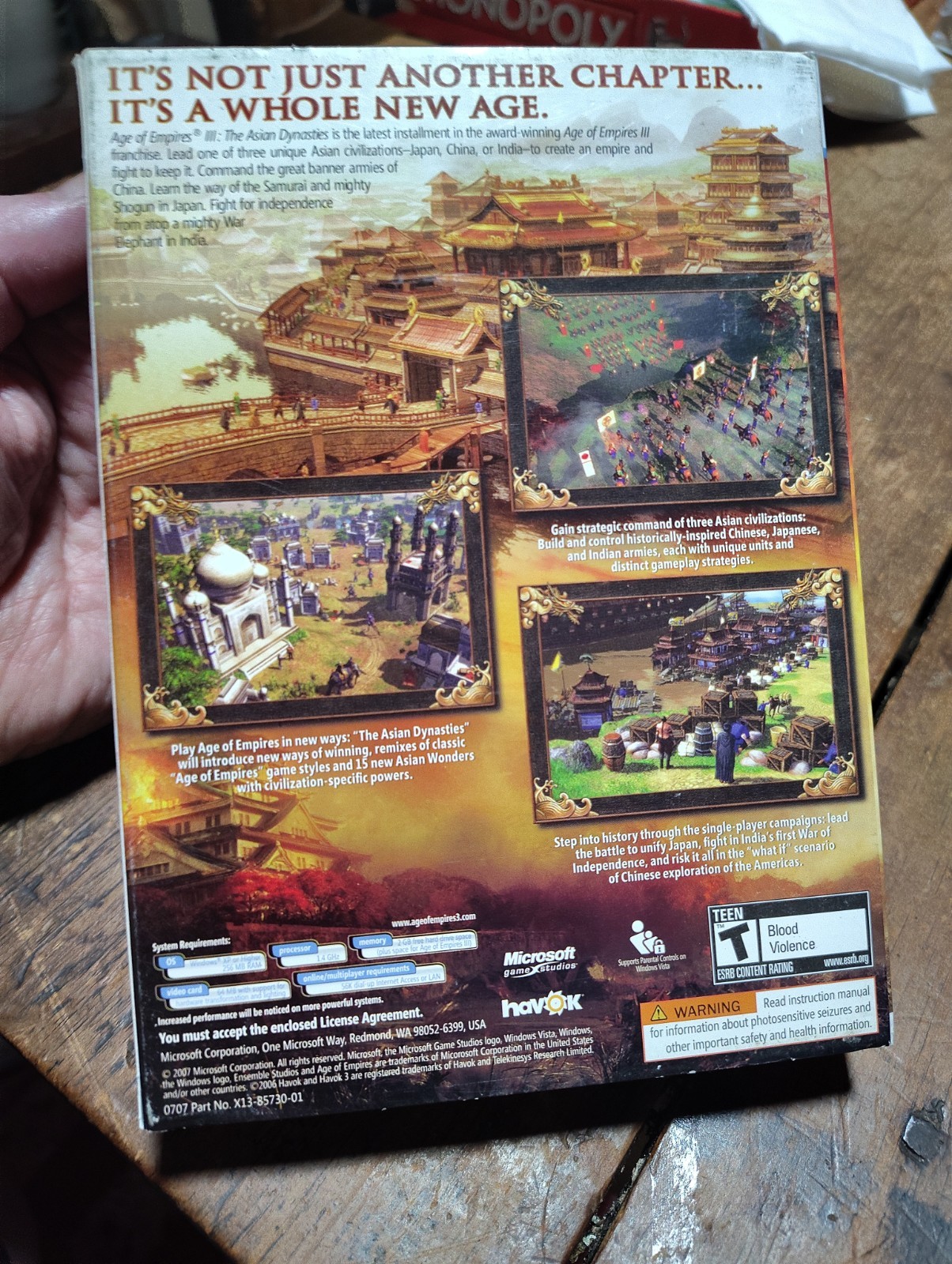 Age of Empires III 3 Asian Dynasties for PC New and Sealed with Slipcover