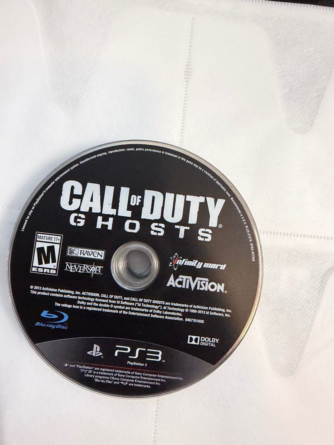 Call of Duty Ghosts PS3 Video Game FPS Multiplayer Action Shooter