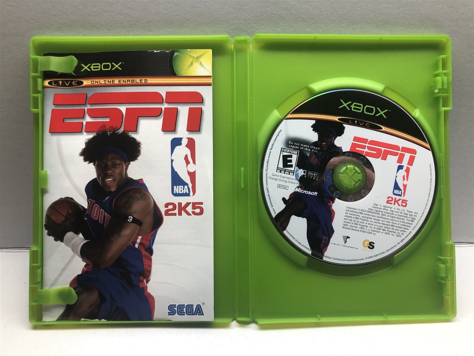 ESPN NBA 2K5 – Microsoft Xbox Game – Complete w/ Manual – Tested Working