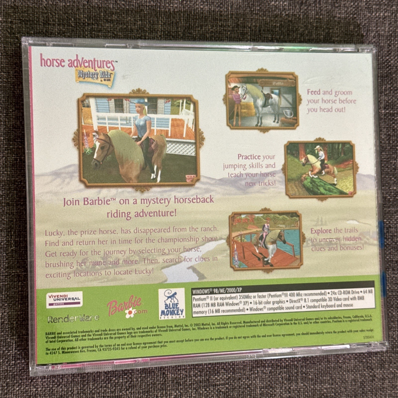 Barbie Horse Adventures: Mystery Ride Windows 98 PC CD-ROM, 2003