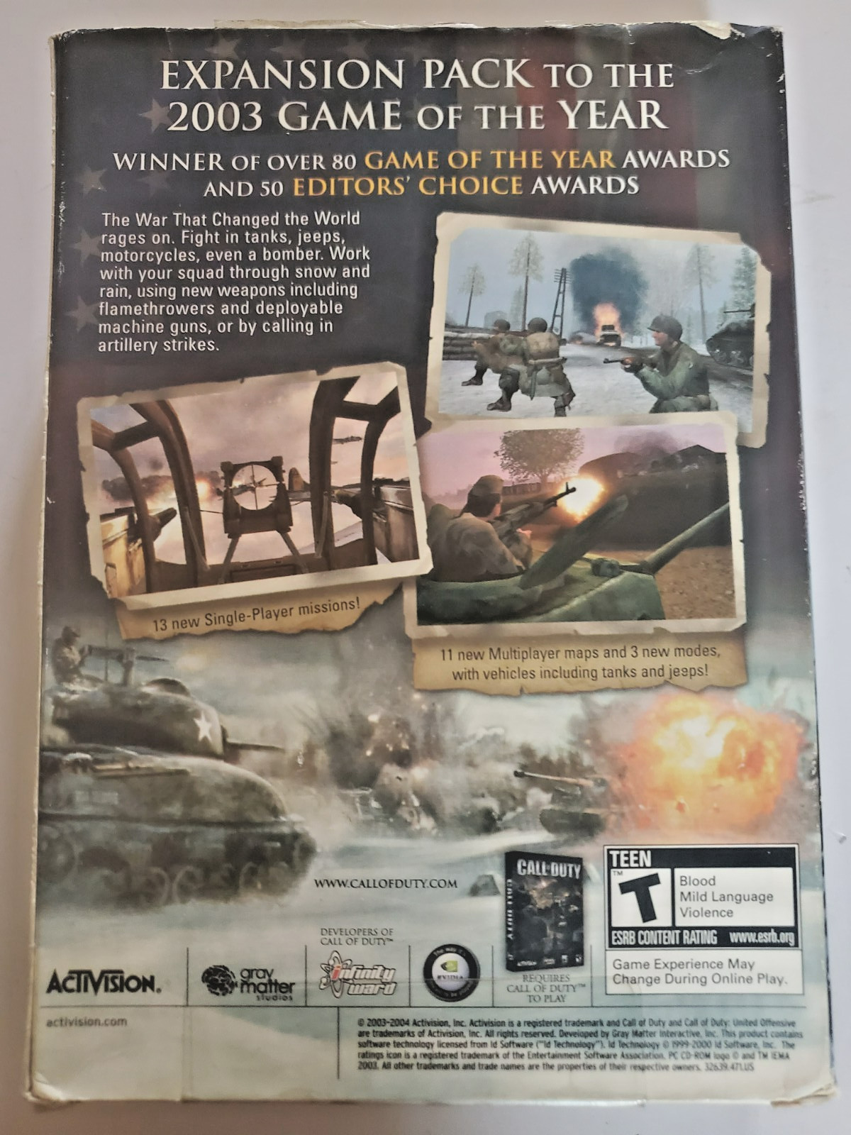 2004 Call of Duty & Call of Duty: United Offensive Expansion Pack New