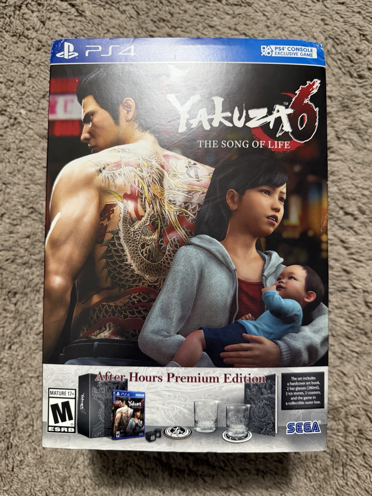 Yakuza 6 The Song of Life After Hours Premium Edition PlayStation 4 PS4 No Glass