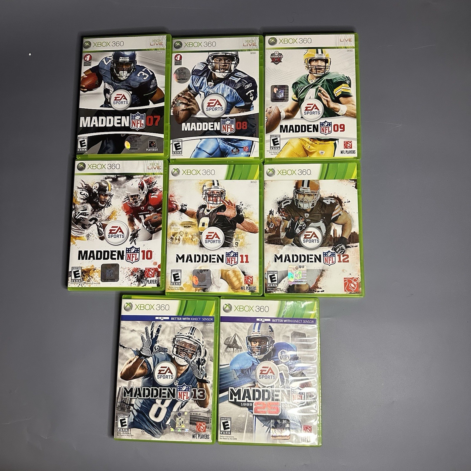 Microsoft Xbox 360 Madden NFL 07-14 Collection Bundle Lot